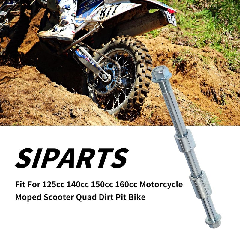 SIPARTS محور 15 مم للعجلات الأمامية أو الخلفية 10.24" (260 مم) مع فواصل لـ XR50 CRF50 70cc 90cc 110cc 125cc - Image 4